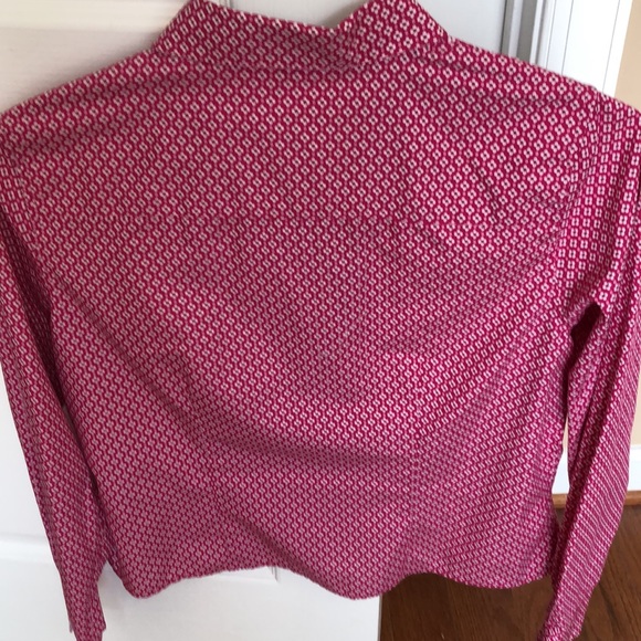 Foxcroft Pink and White Floral Button Down Blouse - Picture 6 of 6